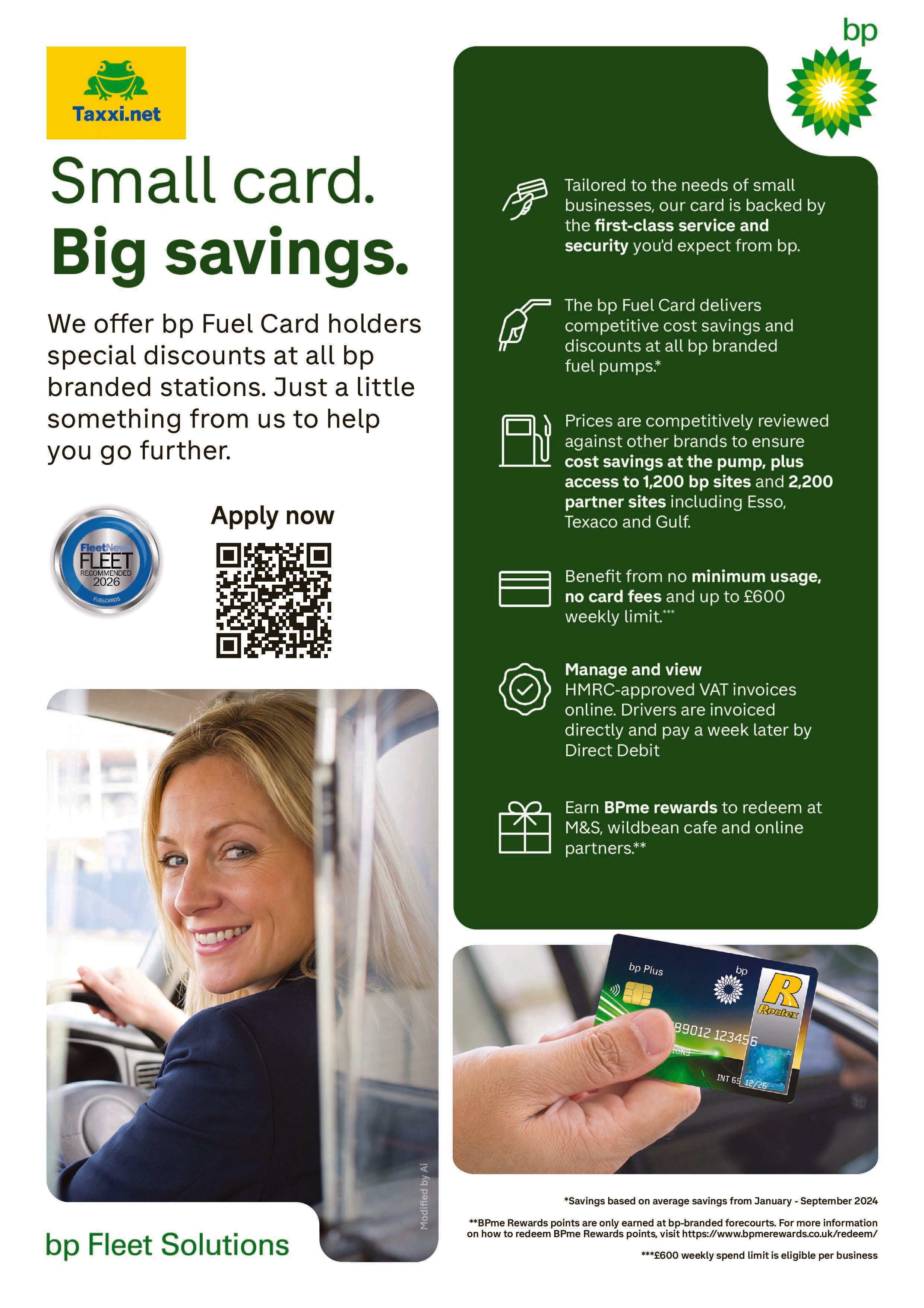 BP Fleet Solutions — Small card, big savings flyer